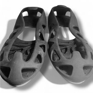 Black Cutout Slip-On Shoes